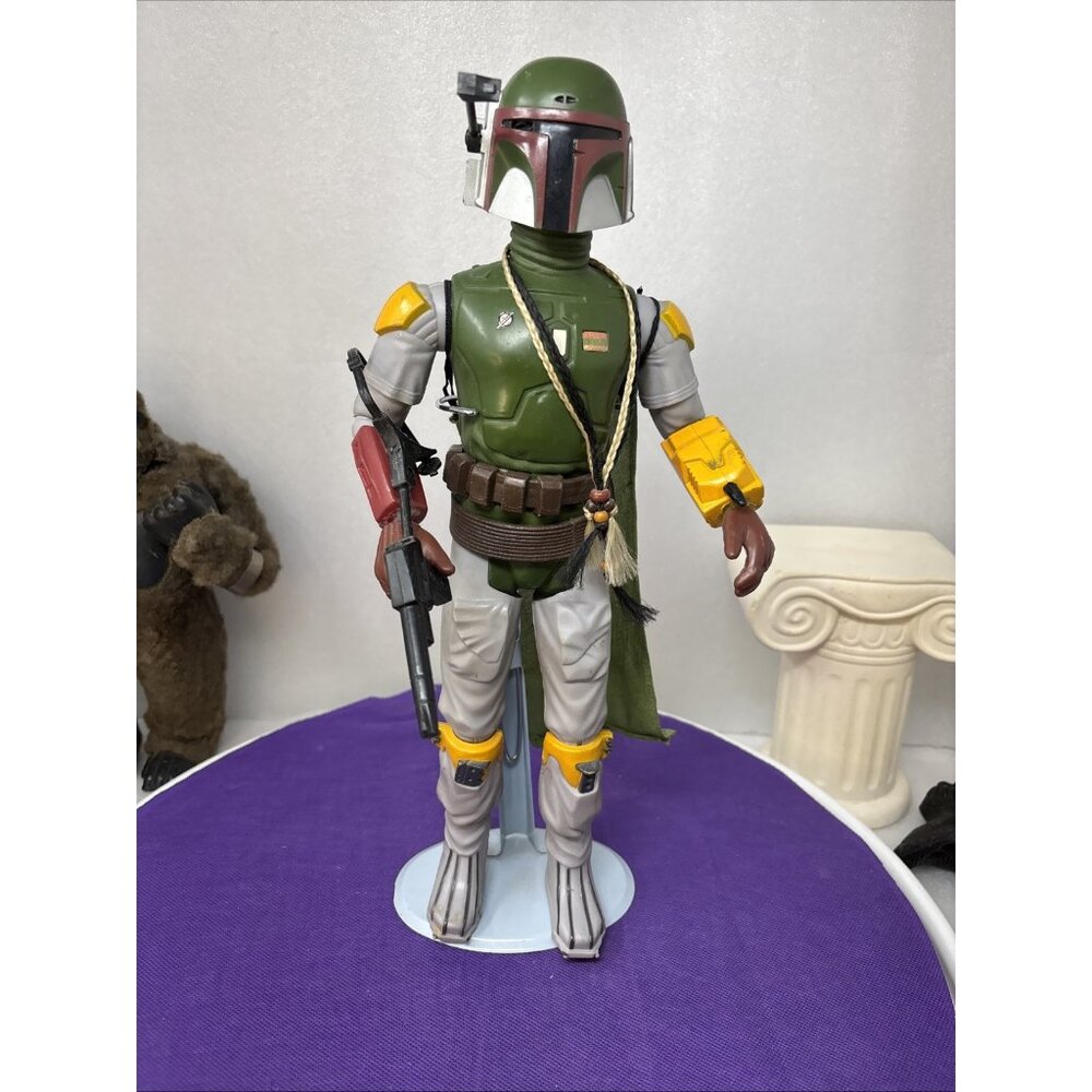 Boba Fett Star Wars with Wookie Scalps Blaster Vintage 12 Inch Kenner